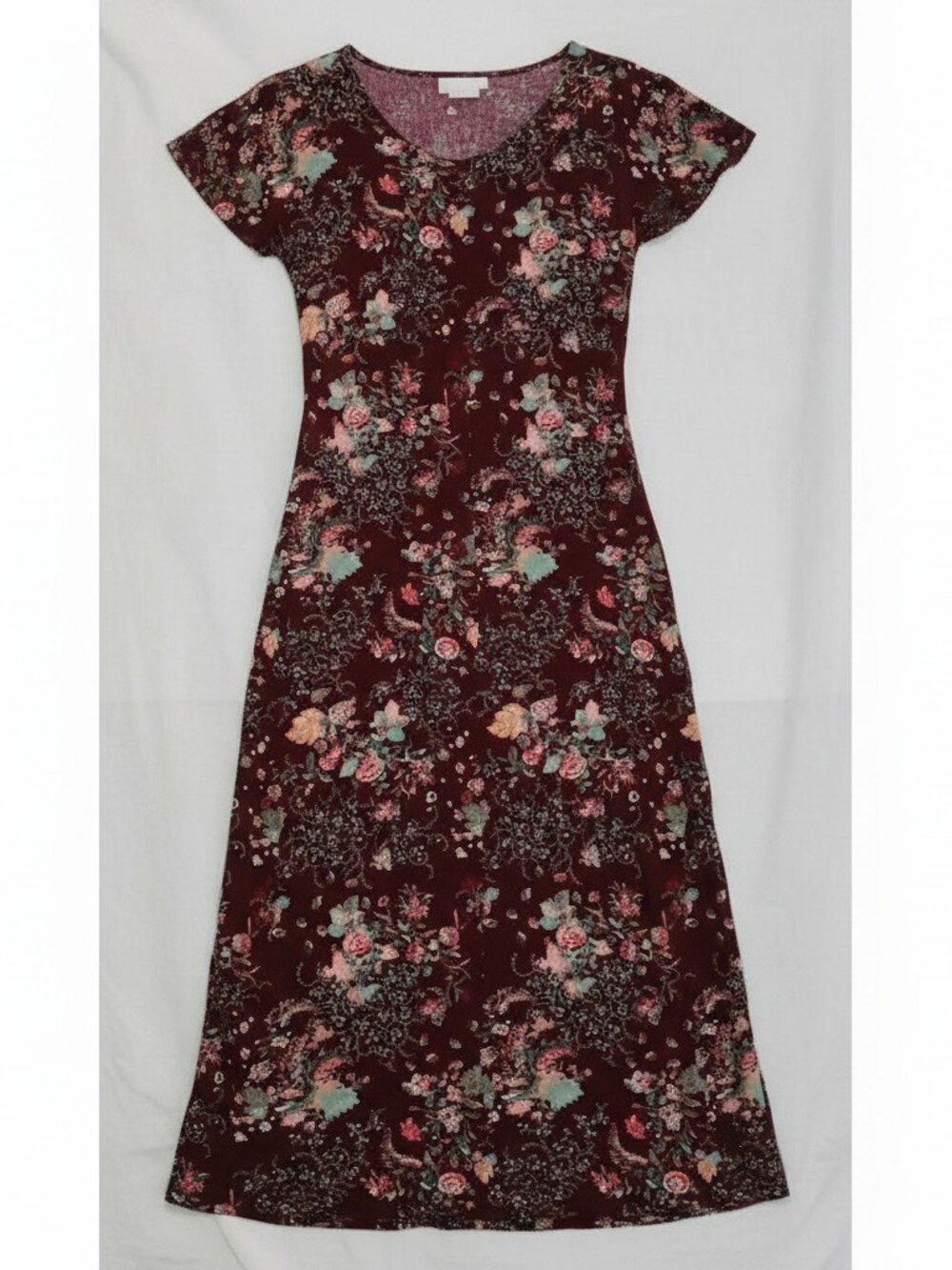 Vtg Susan Burrowes 90s Cottage Women Large Floral Button Dress Whimsigoth Grunge